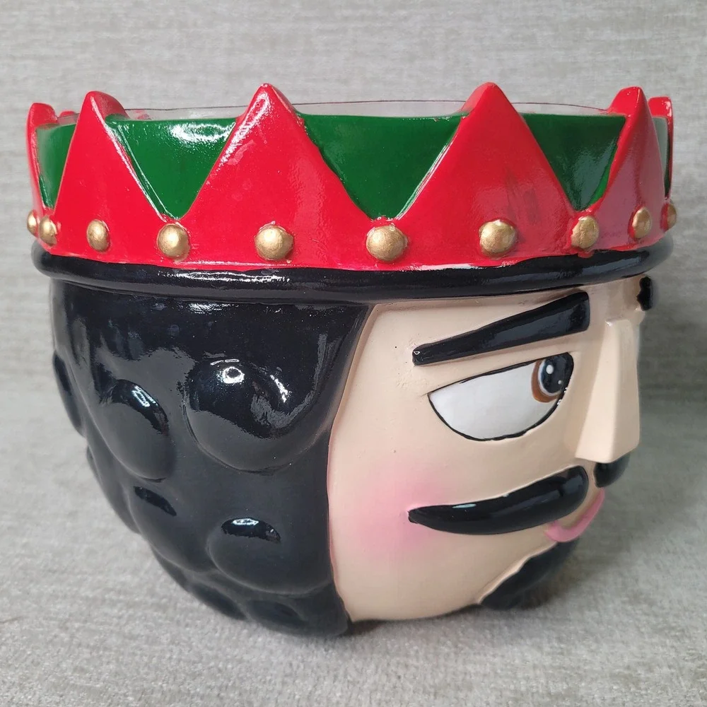Grandin Road Nutcracker Bowl James Christmas Holiday Decor RETIRED & RARE w Box